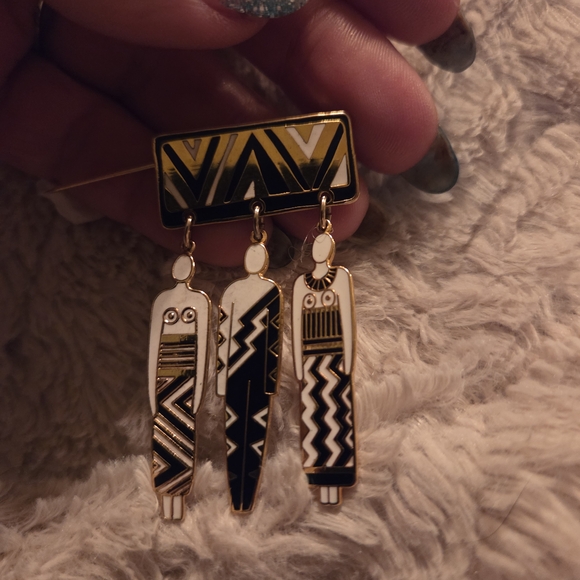 Traibal Spirit Earrings And Brooch Ansestor Collecton Laura Birch!!!!! - Picture 6 of 10